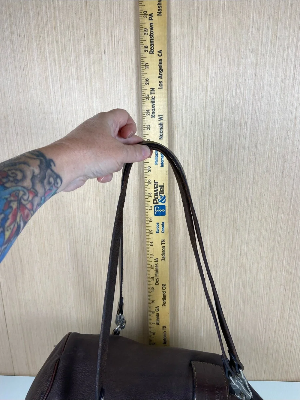 Vintage Rugby North America Brown Leather Bucket Backpack 🤎